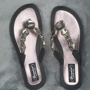 Grandco Beaded Slide Sandals